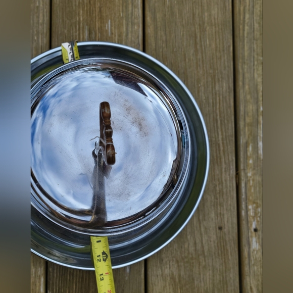 VTG Kromex Round Tidbit Tray Two-Tier Chrome And Brass Serving Tray - Picture 5 of 9